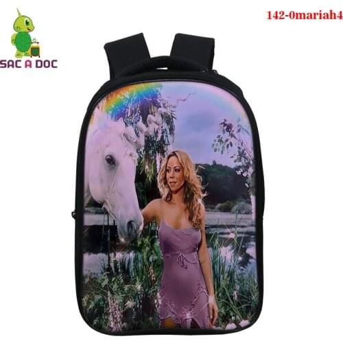 14 Inch Mariah Carey Children Schoolbag 3d Print Orthopedic Backpack Kids School Boys Girls Mochila Infantil Bag Back To School