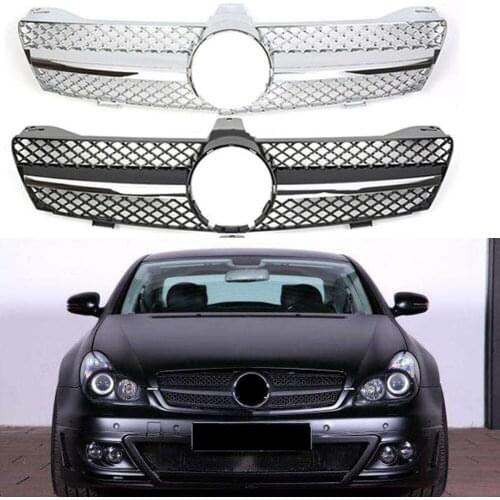 Front Racing Center Grille Facelift Bumper Grill For Mercedes Benz W219 CLS Class 2005 2006 2007