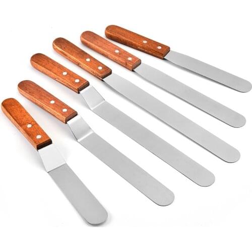 4/6/8/10 inch Stainless Steel Cake Spatula Butter Cream Icing Frosting Knife Smoother Kitchen Pastry Cake Decoration Tools