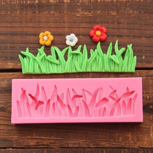 Grass-shaped Fence Silicone Mold Pie Crust Cake Decoration Lace Sugar Craft Pastry Ice Cube Pudding Baroque Fondant Mold
