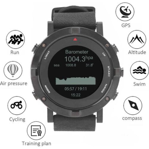 SUNROAD FR934 Outdoor Mountaineering Watch Multi-Functional USB Rechargeable Watch Multifunctional Outdoor Watch with GPS
