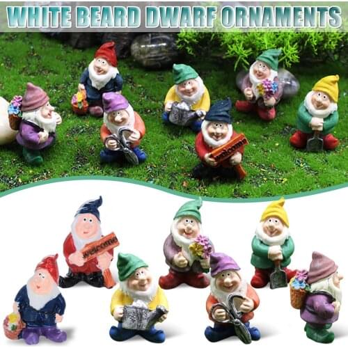 Moss Micro Landscape Decoration Garden White Beard Dwarf Dwarf Ornaments Character Creative Bonsai Accessories Wizard Drop Ship