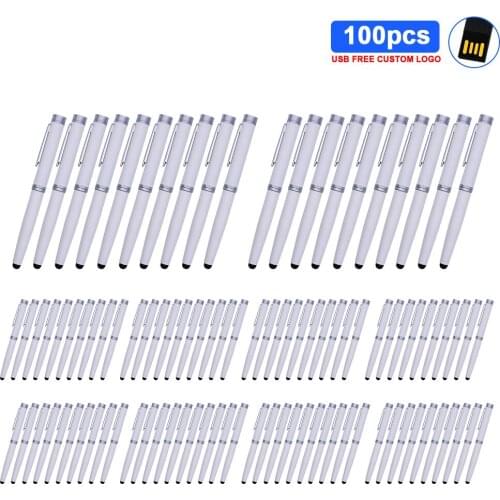 Waterproof 100pcs free logo metal USB 2.0 Flash Drive 16gb 32gb 64gb 128gb flash u disk Pendrive usb memory stick USB Flash USB