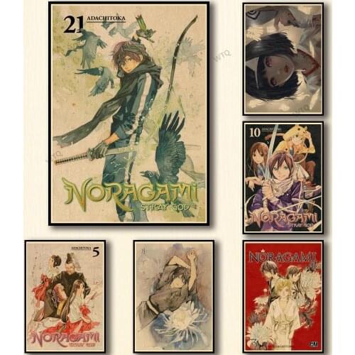 WTQ Canvas Painting Anime Posters Noragami Retro Poster Wall Decor One Piece Poster Wall Art Picture Room Decor Home Decor
