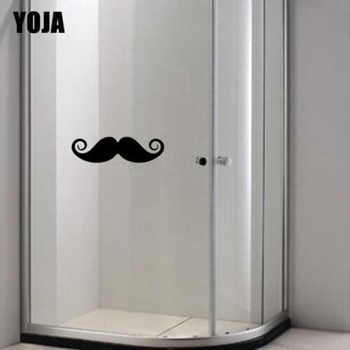 YOJA 8x28.1CM Creative Beard Home Decor Wall Sticker Bathroom Glass Applique G2-0097