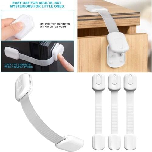 Baby Safety Cabinet Locks Kid Safety Care Plastic Lock Baby Proof Security Protector Drawer Door Cabinet Cupboard Toilet Lock