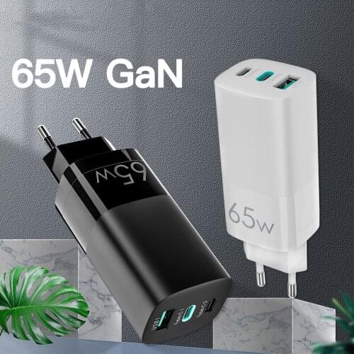 65W GaN Charger Quick Charge 4.0 3.0 Type C PD USB Charger QC 4.0 3.0 Portable Fast Charger For iPhone iPad Samsung Phone Laptop