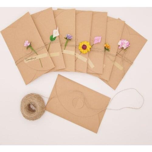 100pcs Envelope Kraft Paper Letter Gift Scrapbook Postcard Business Invitation Gift Box Decoration Office Supplies DIY