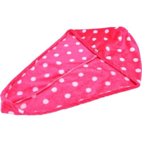 1X Lady Hair Wrap Head Towel Turbie Turban Twist Drying Cap Loop Button Hat