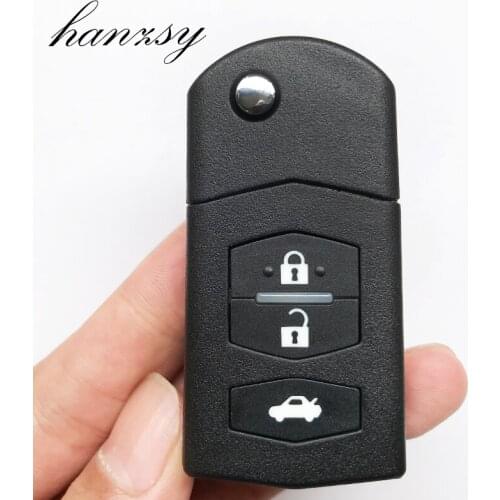 2/3 Buttons Flip Folding Key Cover Case For MAZDA 2 3 5 6 RX8 MX5 Replacement Car Remote key shell blank Fob Uncut Blade