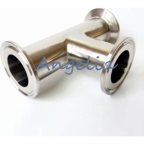 2" Stainless Steel 304 OD 64mm Tri-Clamp Sanitary Tee 3 way pipe fitting