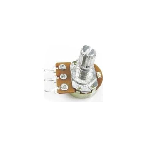 2pcs 5K Ohm B5K Knurled Shaft Linear Rotary Taper Potentiometer NEW
