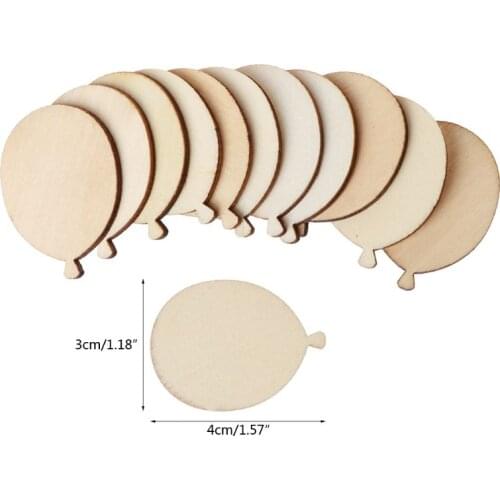 25pcs Laser Cut Wood Balloon Embellishment Wooden Shape Craft Wedding Decor Smooth Finish Sign Making Decoupage Card Making