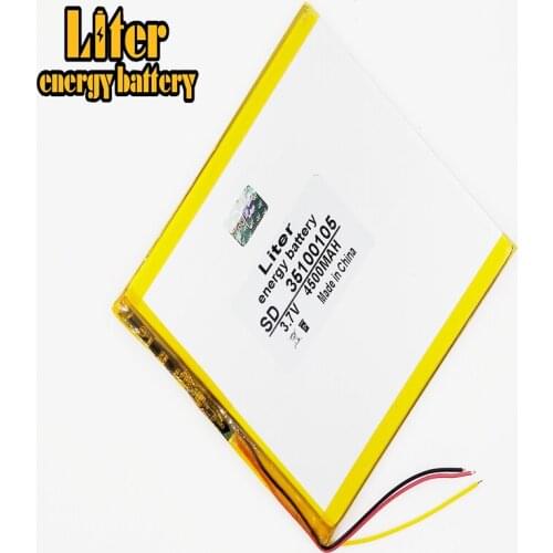3 line 35100105 3.7V,4500mAH (polymer lithium ion battery) Li-ion battery for tablet pc 7 inch 8 inch 9inch
