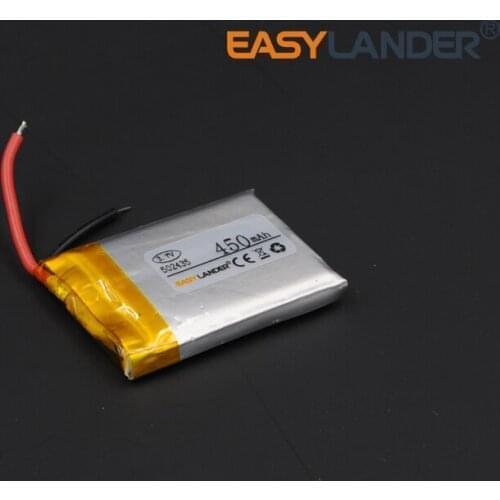 5x24x35mm 3.7V 450mAh Rechargeable li Polymer Li-ion Battery For bluetooth headset mouse Bracelet Wrist Watch 502435 052435