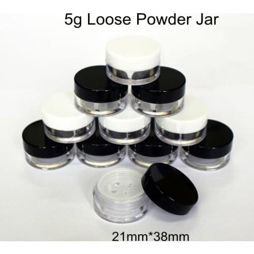 6pcs/Pack Empty Loose Powder Compact With The Grid Sifter & Puff Jar Packing Container Powdery Cake Box Cosmetic Case 3colors