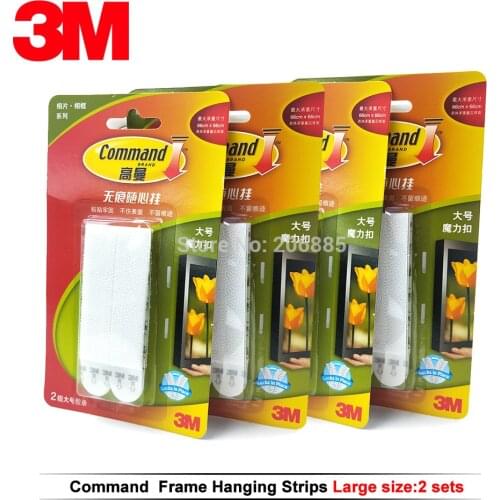 8pcs large 3M command Picture Hanging Strips Command damage-free magic strip Command Inter Locking Faster