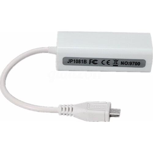 Micro USB 2.0 5P to RJ45 Networks Lan Ethernet Cable Converter Adapter for Tablet PC S55