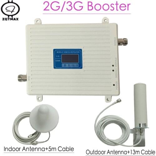 ZQTMAX antenna accessories + 2g 3g repeater GSM UMTS celular signal amplifier 900 2100 Mobile phone signal booster