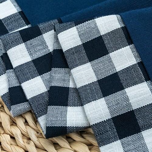 American Pastoral Short Curtain Solid Color Lattice Edge Bownot Tier Valance Drop Ship