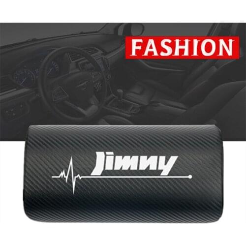 Car neck pillows both side pu leather single headrest case for Suzuki Jimny Accessories Car Styling