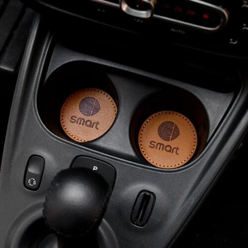 Auto water cup holder Non-slip mat For Smart fortwo forfour 453 Anti Stress Slip Covers Car Interior Decoration Styling