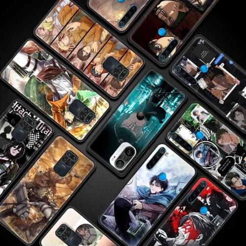 Japan Anime Attack On Titan Phone Case for Redmi Note 8 8T 9T 9 7 Pro 9A 8A 7A Note 10 Pro MAX K40 Pro Plus Silicone Soft Cover