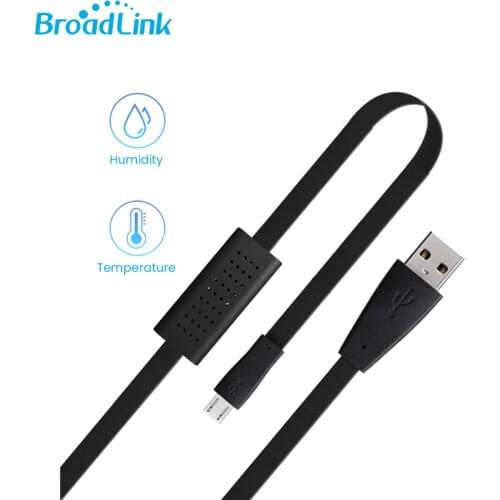 Broadlink HTS2 Temperature Humidity Detector Sensor Accessory Cable Compatiable with RM4 Pro RM4 Mini Real-time Data Display