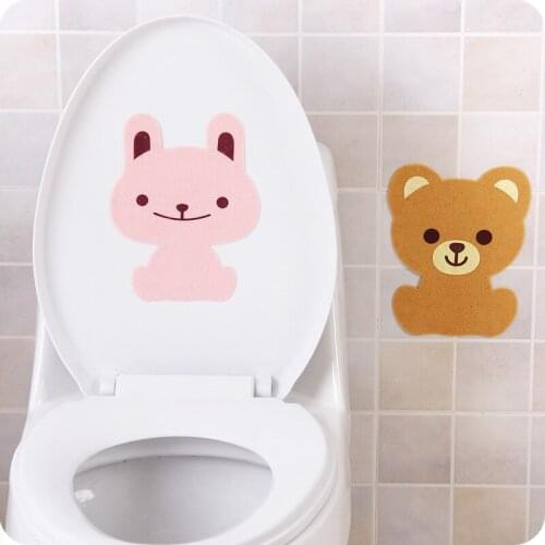 A1944 Cartoon Animal Bathroom Toilet StickersThick Felt Toilet Deodorant Stick Deodorant Adhesive Pad
