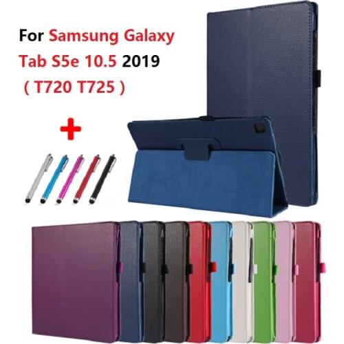 For Galaxy Tab S5 e 10.5'' Stand Holder PU Leather Cover for Samsung Tab S5e Case SM-T720 SM-T725 Tablet Case Protective Shell