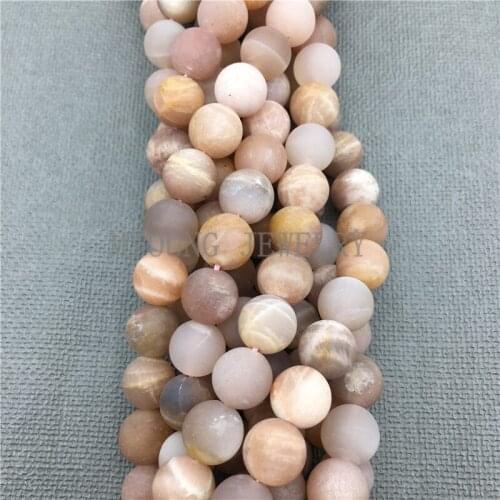 Mixture Colors Round Dull Polish Sunstone Beads,Natural Stone Frosting Beads For DIY Jewelry Making, 15.5''Free Shipping MY0673
