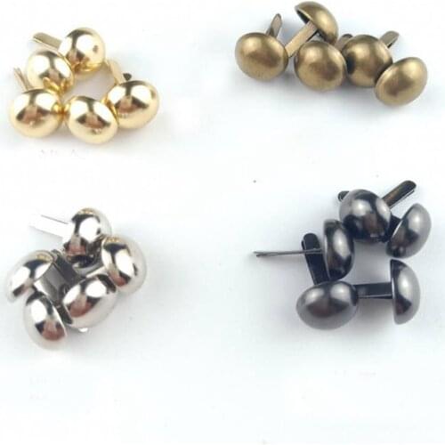 500pcs/lot Metal Feet Rivets Studs Pierced For DIY Purse Handbag Leather Crafts Punk Diy Jewelry Making Rivets Bag Accessories