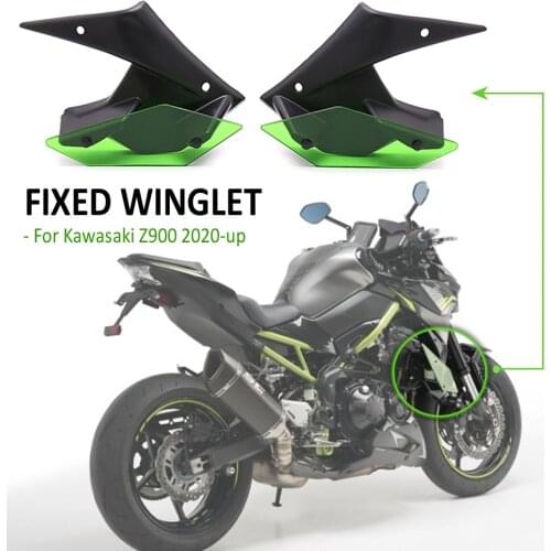 Motorcycle Parts Side Spoiler Winglet Aerodynamic Fixed Wing Kit Fixed Winglet Fairing Wing For Kawasaki Z900 Z 900 2020 2021