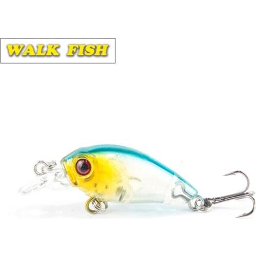 Walk Fish 1Pcs 4.5cm 4g Floating Diving Crankbait Fishing Lures Lifelike Wobblers With 12# Owner Hook peche isca artificial Bait