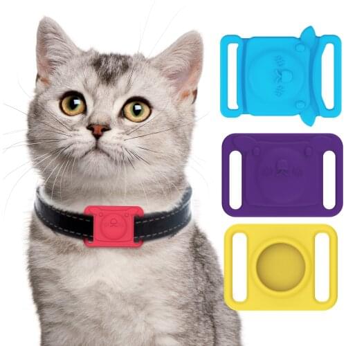 Durable Collar Loop For Apple Airtag Liquid Silicone Case Pet Dog Cat Anti-lost Finder Device Protective Location Tracker Cover