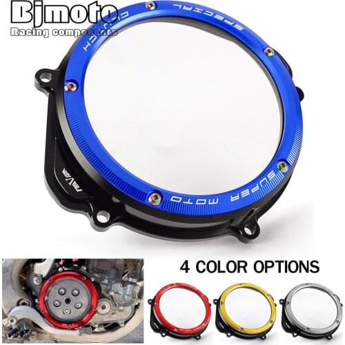 Motorcycle CNC Racing Clear Clutch Cover For Honda CRF250X 2004-2018 CRF250R 2004 2005 2006 2007 2008 2009