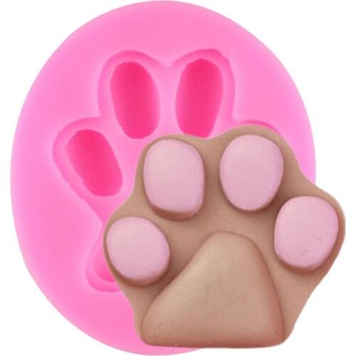 Cute Dog Paw Resin Silicone Mold ​Fondant Cake Decorating Tools Chocolate Making Mould Cupcake Topper Polymer Clay Candy Molds