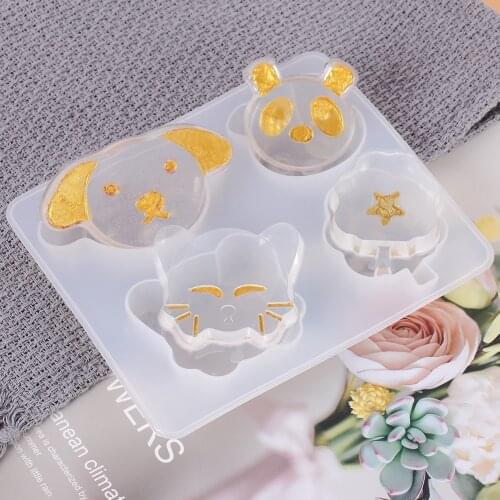 Dog Cat Panda Cake Silicone Mold Animal Shape Cake Decorating Tools Biscuit Chocolate Fondant Sugarcraft Baking Tools