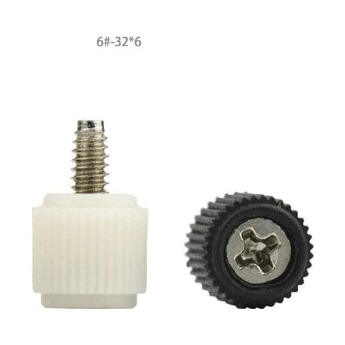 Steel Thumb Screw UNC6#-32 Plastic knurled head big head Handle PC tooless insulation computer Main frame