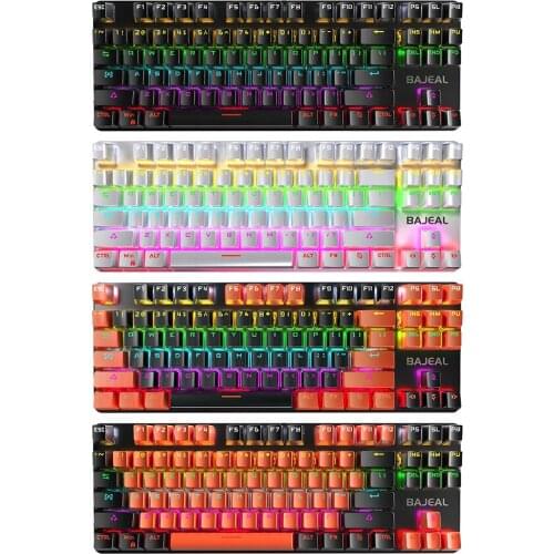 K200 USB Wired Mechanical Keyboard Game Competitive Green Axis 26 Keys Without Punch 87 Keys Blue Switch For PC Gamers