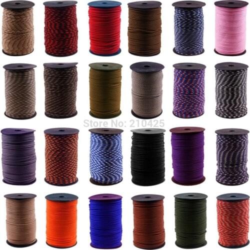 Yougle 320FT(100M) 7 Strand Core 4mm Paracord Parachute Lanyard Cord Mil Spec Type III 24 Colours