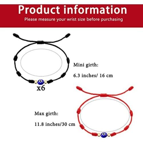 E56A 2 Pcs Good Luck Jewelry Lucky Strings Suitable Size for Unisex Adult Girlfriend Family for Teens Little Girls Boys