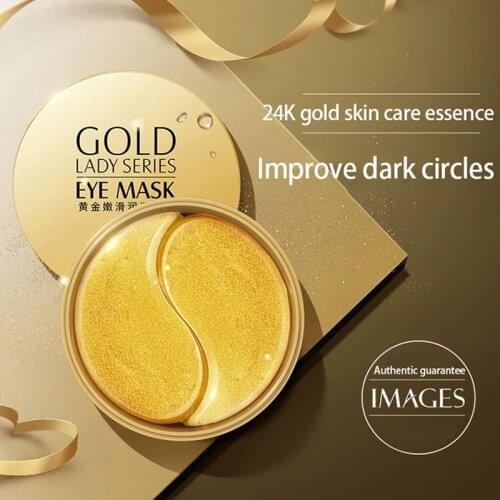 10 Bottles Gold Collagen Eye Mask Face Anti Wrinkle Gel Seaweed Sleep Patches Essence Moisturizing Remove Dark Circles 600PCS