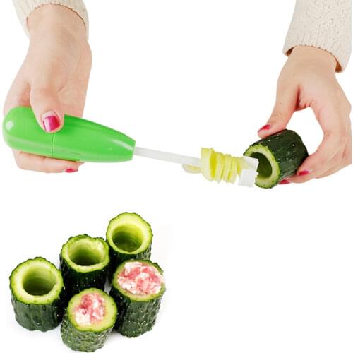 4 pieces/set creative kitchen gadgets vegetable spiral cutter tool spiral vegetable core drilling cooking kitchen
