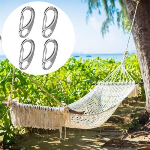 2021 4Pcs Mini Alloy Spring Carabiner Snap Hook Carabiner Clip Keychain Survival Outdoor Camping Tools Dropshipping