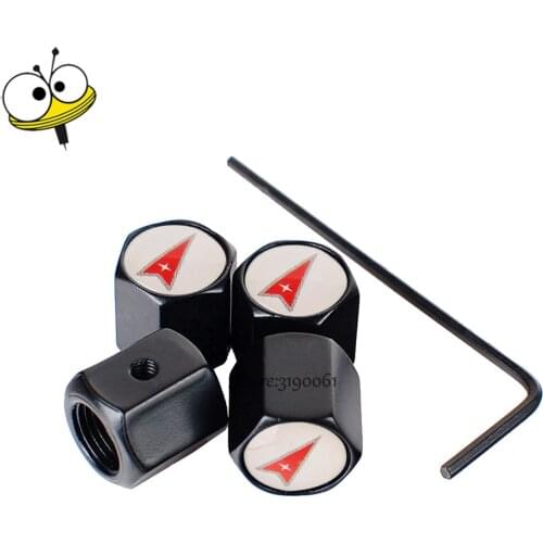 Car Styling Wheel Tire Valve Stem Caps Rim Sticker For Pontiac G3 G5 Solstice GTO Vibe Bonneville Grand Prix Grand Am Sunfire