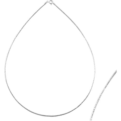 Silverlina Silver 1.5mm Omega Chain Necklace