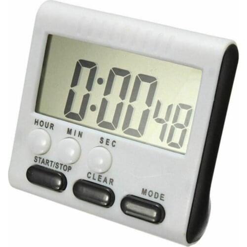 Large Display Digital Screen Kitchen Timer Digital Timer Square Cooking Count Up Countdown Alarm Clock Sleep Stopwatch Clock