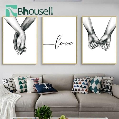 Decorative Oil Painting Nordic Sketch Hand Letter Art Canvas Poster Hand-painted Living Room Decoration Painting Core