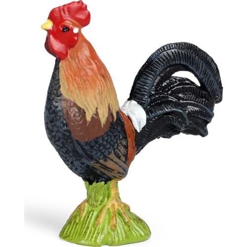 Cock Animal Figure Collectible Toys Farm Animal Cognition Action Figures Kids Plastic Cement Toys